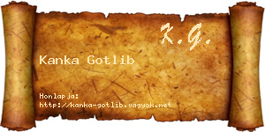 Kanka Gotlib névjegykártya